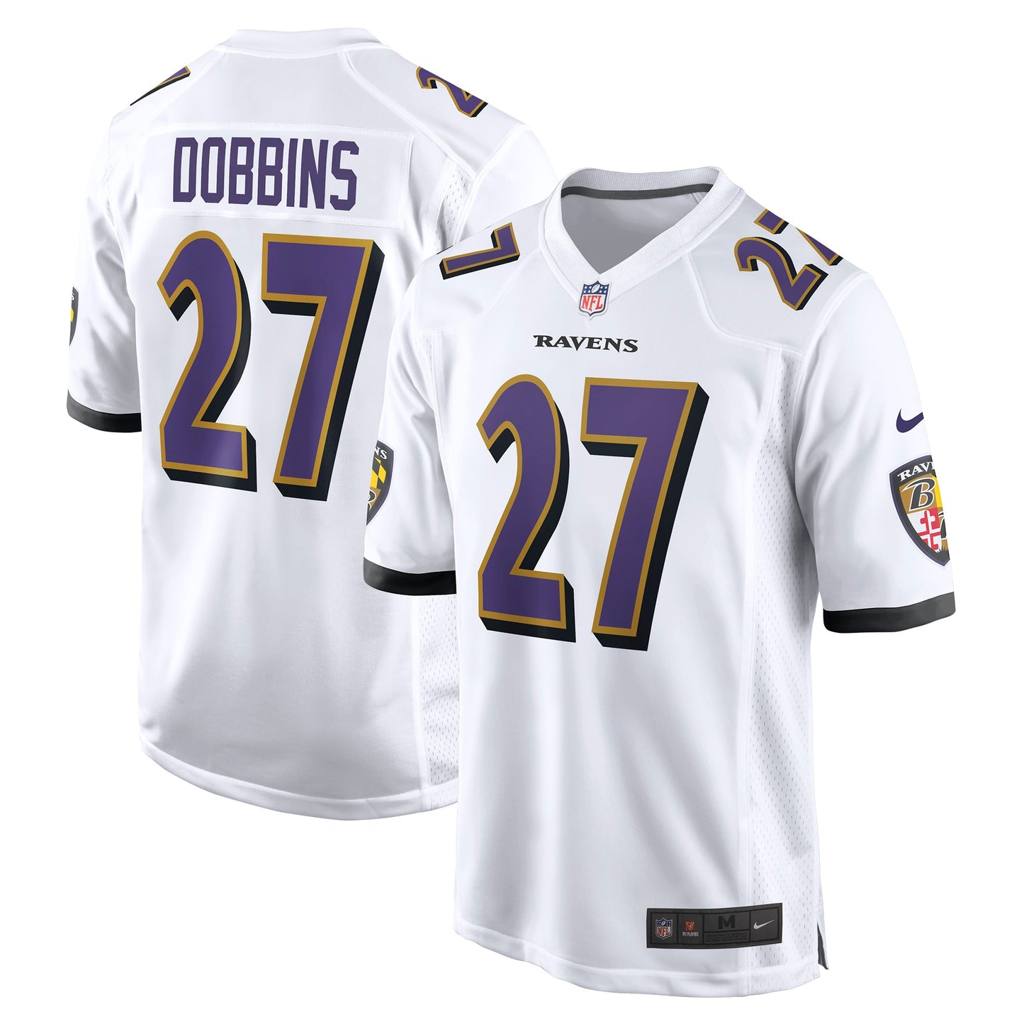 J.K. Dobbins Baltimore Ravens Nike Away Game Player Jersey - White
