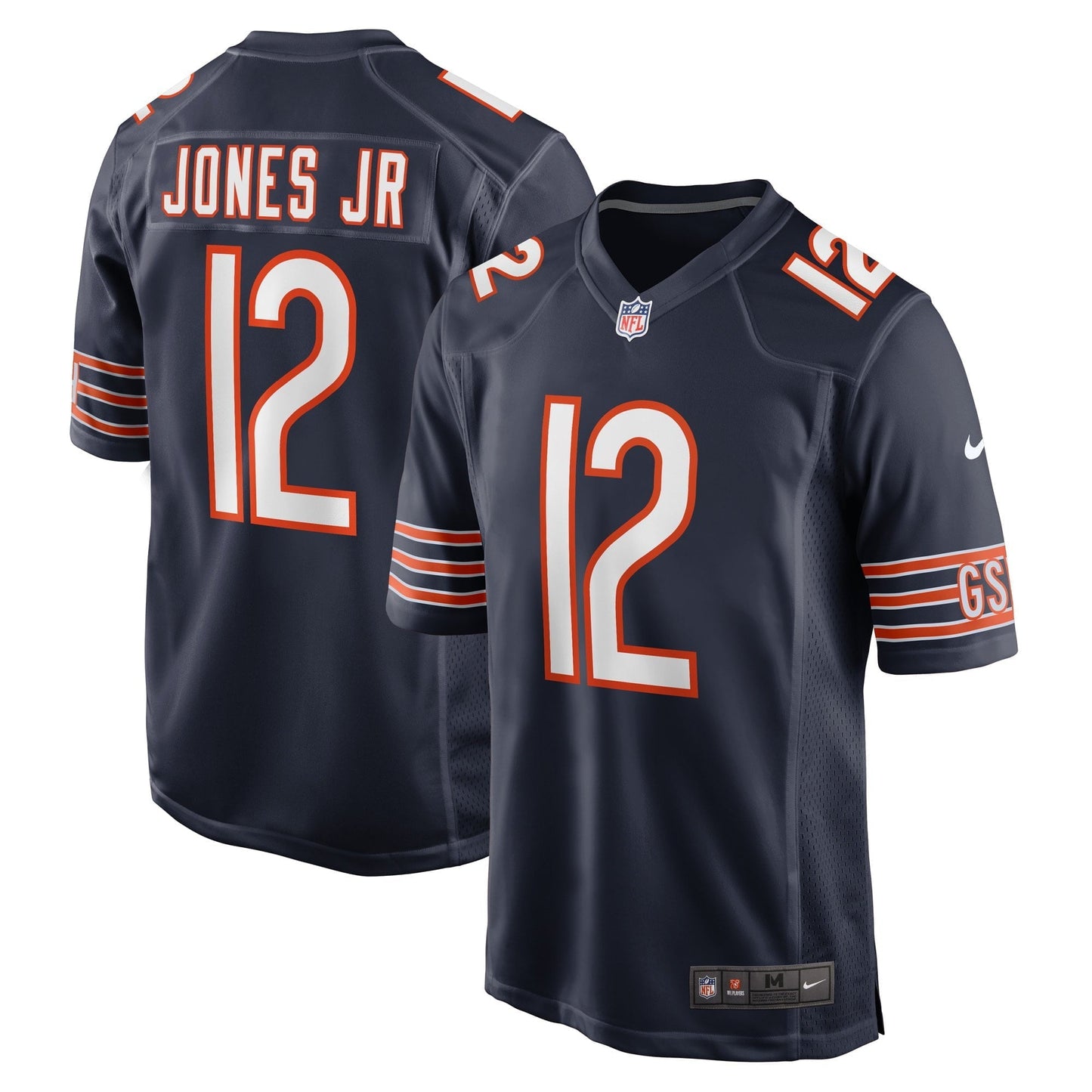 Men's Nike Velus Jones Jr. Navy Chicago Bears Game Player Jersey