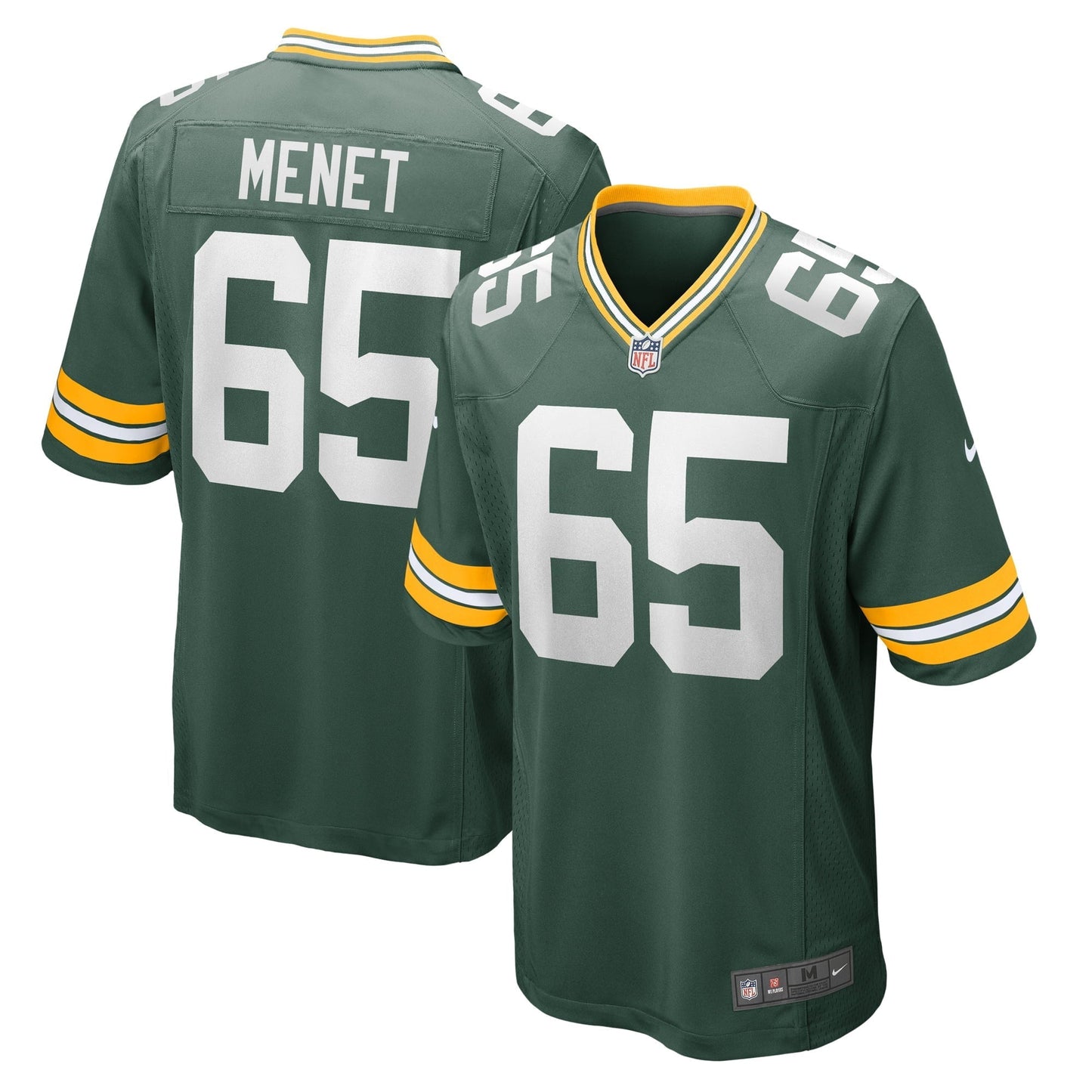 Men's Nike Michal Menet Green Green Bay Packers Home Game Player Jersey