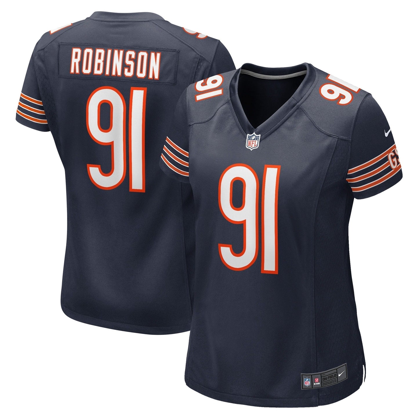 Women's Nike Dominique Robinson Navy Chicago Bears Game Player Jersey
